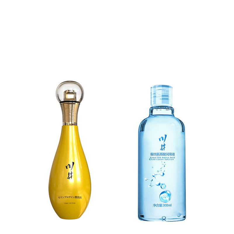 人体润滑剂液油[湿滑一夜]川井金色润滑液110ml+川井蚕丝氨基酸润滑液300ml