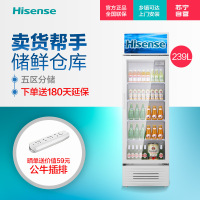 海信 (Hisense) 239升 大容积商用立式展示柜 陈列柜 饮料柜 冰柜 玻璃门冰箱 珍珠白冷柜SC-239LA