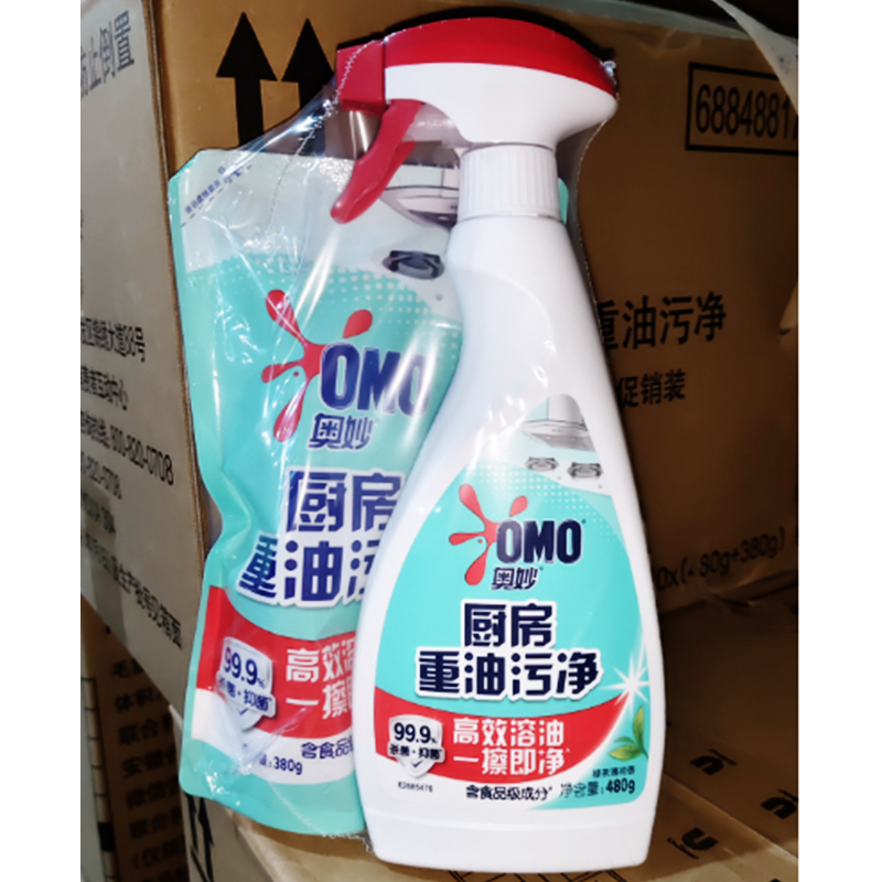 奥妙厨房重油污净绿茶薄荷香型组合装 (480G+380G)