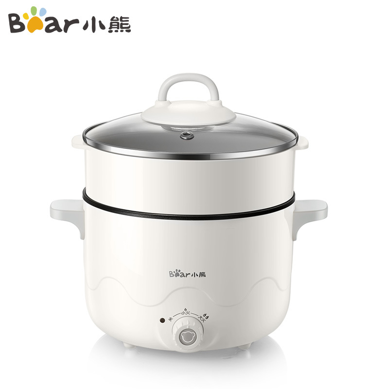 小熊(Bear)电热锅 DRG-C18K2 双层电火锅蒸煮一体煮面煲汤早餐神器学生宿舍寝室小功率电煮锅苏宁自营