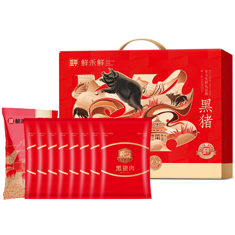 五个农民冷冻猪肉优选猪种鲜肉速冻锁鲜美味健康安全高清大图