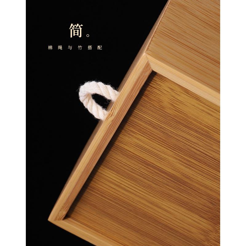 家柏饰(CORATED)茶盘茶点盒日式干泡茶台家用简约储水茶托竹制多功能收纳盒高清大图