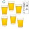 家用2二两3三两玻璃白酒杯厚底烈酒杯一口杯小四方酒吧啤酒洋酒杯 封后 [2.5两杯]105斜身杯六只玻璃杯