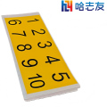哈志友PP合成胶不干胶数字号码贴防水标识牌100*100mm