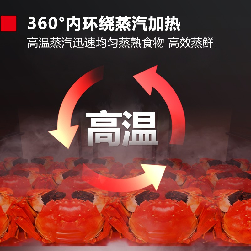 德玛仕 DEMASHI 燃气蒸饭柜蒸鱼海鲜蒸柜蒸包蒸饭机车三门12盘分层控制不串味SZXT18B-100T-3M 天然气