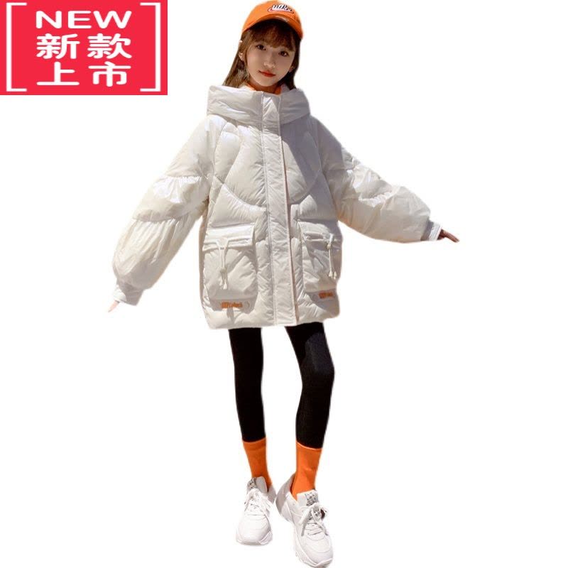 可莉允女童羽绒棉衣2022新款冬装中大儿童加厚棉服12岁中长棉袄免洗冬季图片