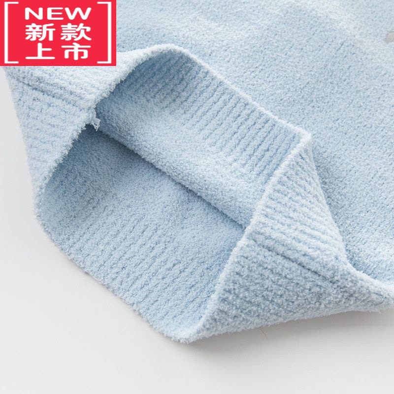 可莉允童装儿童毛衣外套男童女童冬装雪尼尔针织衫套头打底衫图片