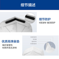 亚都(YADU)YD-M510口罩KN95级别口罩折叠耳带式1袋(3只装)四层材质多重防护高弹鼻垫