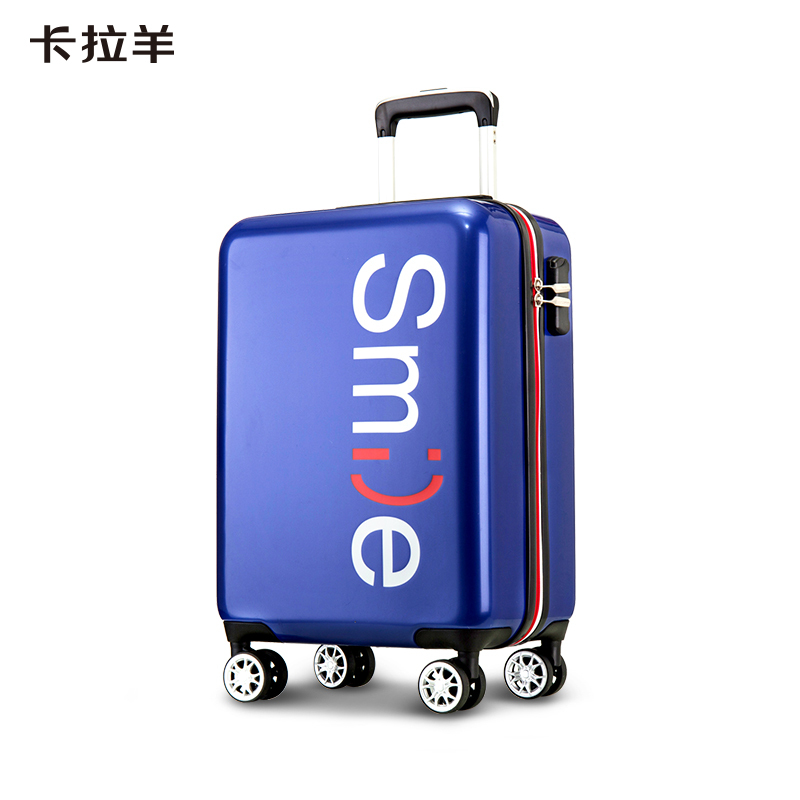 卡拉羊旅行箱女轻便18寸小型行李箱女网红男女大容量学生拉杆箱潮