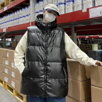 JPDUN烫印男女羽绒马甲男女款无袖背心外套 XL 黑色