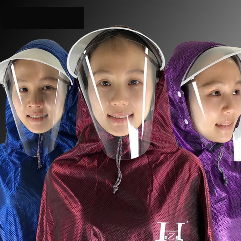 反光电瓶车可拆卸透明帽檐加长电动车水衣加大时尚女装母子加厚摩托车