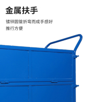 尔迈 手推搬运车物料周转车物流车间仓库折叠围栏车重型工具车笼车 重型板车1.2米
