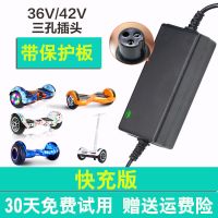 双轮扭扭车三孔充通用型 小米9号平衡车充电器九号三孔通用36v42v四孔63v54v锂电池电源线