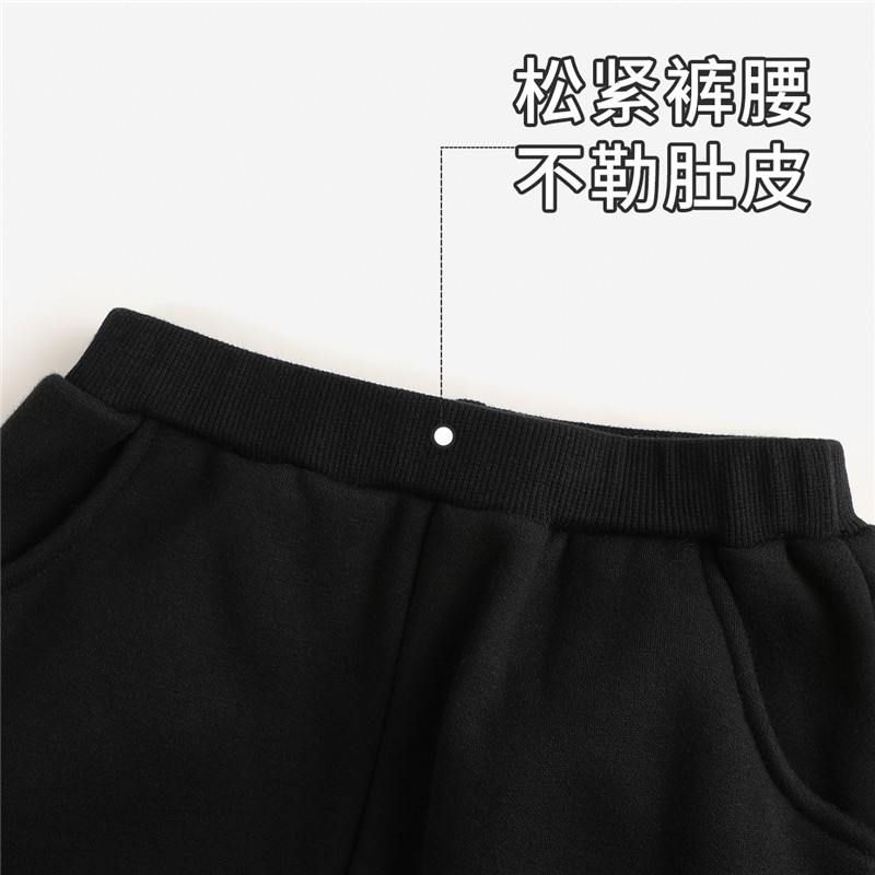 猫人童装加绒卫衣套装秋冬新品儿童保暖上衣裤子加厚婴儿男童休闲