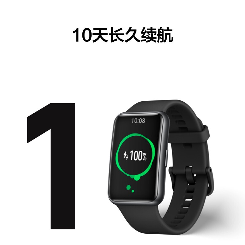 华为(HUAWEI)WATCH FIT 凝霜白 运动智能手表 时尚轻薄 炫彩大屏 健康管理高清大图