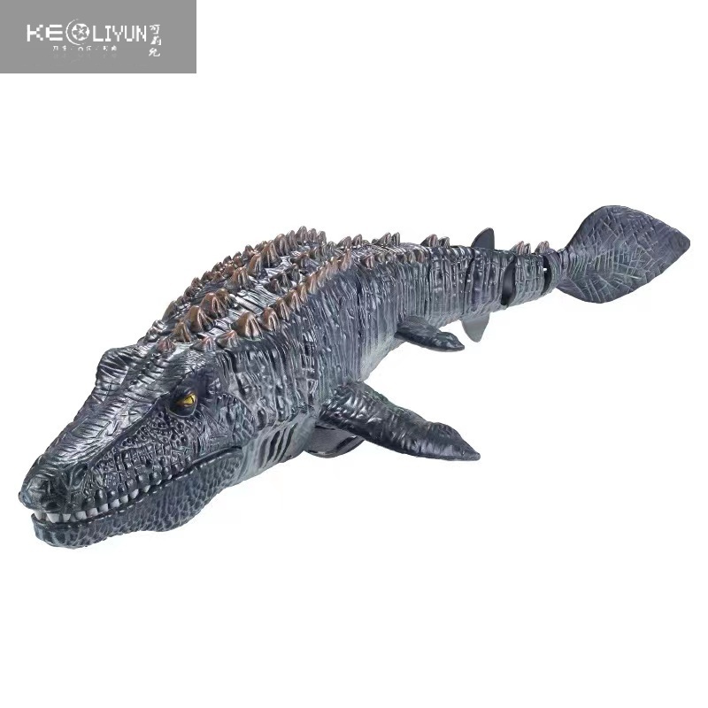 敬平遥控喷水恐龙玩具儿童仿真大号远古海洋霸王沧龙电动游水男孩礼物