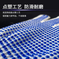 TOPSKY劳保手套点胶手套涂胶防滑耐磨线手套工厂工地干活600克蓝点胶