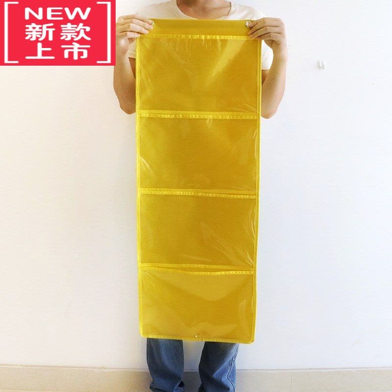 可莉允幼儿园作品展示挂袋1--5格A4透明教室收纳袋画画图书美术展示图片