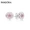 PANDORA潘多拉木兰花925银耳钉290739PCZ简约新款饰品耳环女