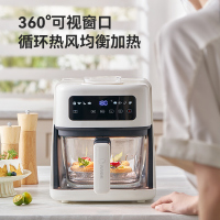 顽米蒸汽喷淋式空气炸锅家用多功能全景可视化玻璃内胆电炸锅无油煎炸空烤炸锅