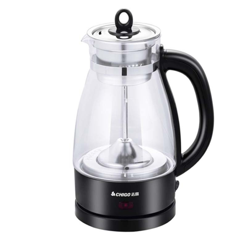 志高 ZY-106F 1.0L茶壶煮茶器 高硼硅玻璃电煮茶壶 黑色 单个装