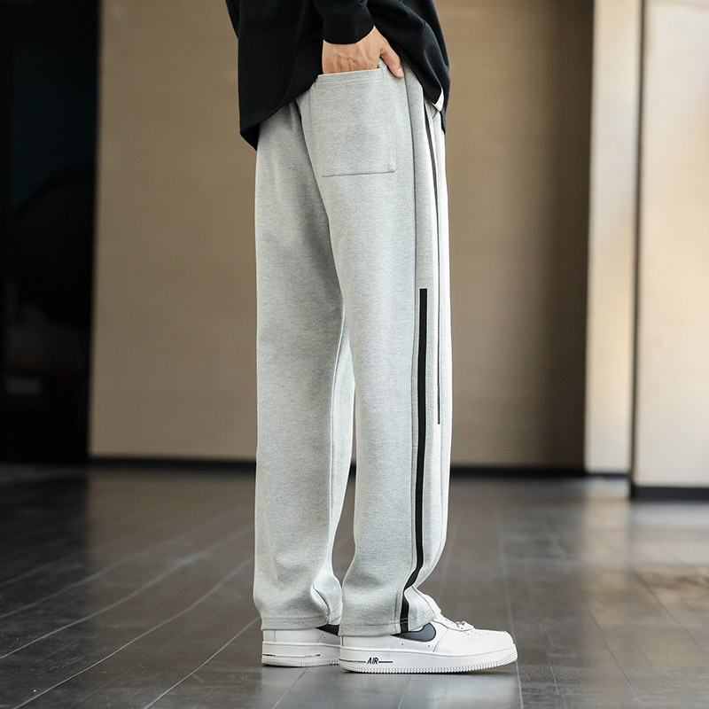 潮牌卫裤男2023秋季韩版潮流学生百搭休闲运动直筒长裤_321_236高清大图