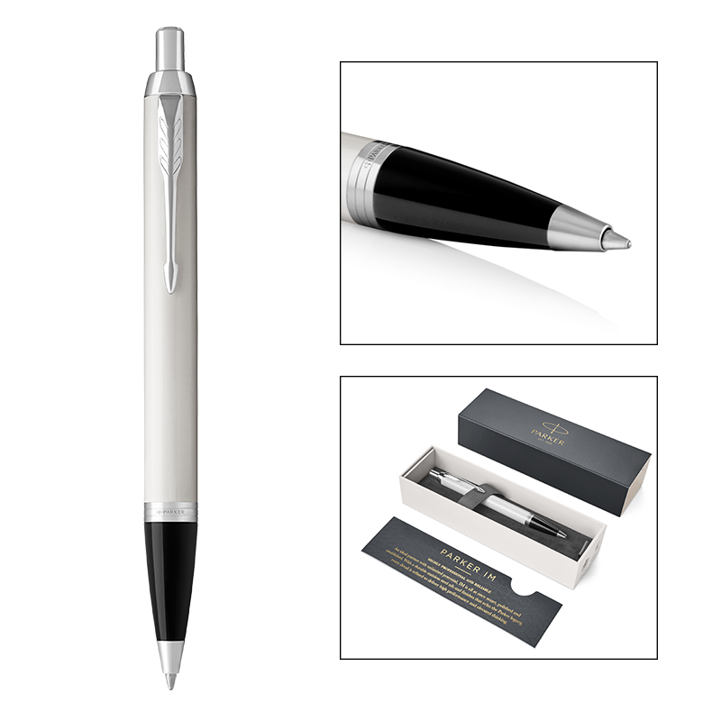 派克(PARKER)新品IM纯白白夹原子笔
