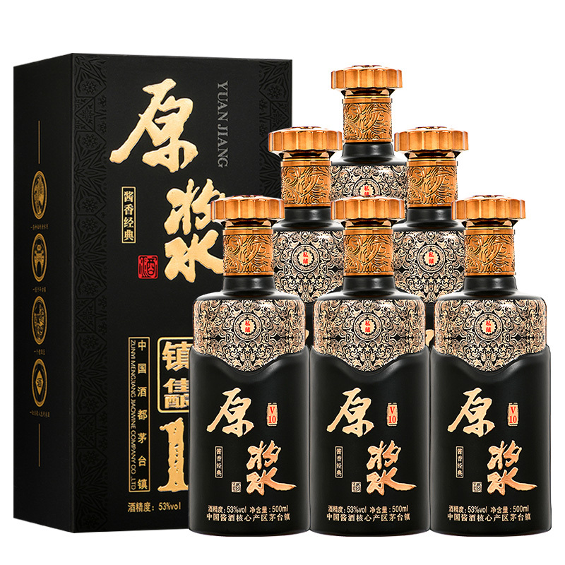 猛酱酱香型白酒53度原浆年份酒6瓶高端礼盒装
