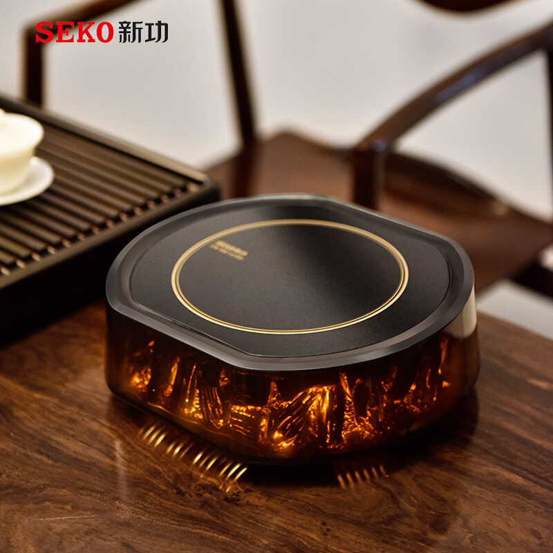 新功(SEKO)电陶炉煮茶器玻璃煮茶壶烧水壶 喷淋式功夫蒸煮茶泡茶器不挑壶煮茶炉