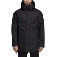 阿迪达斯(adidas)冬季男士户外防风保暖连帽运动羽绒服中长夹克CY8609