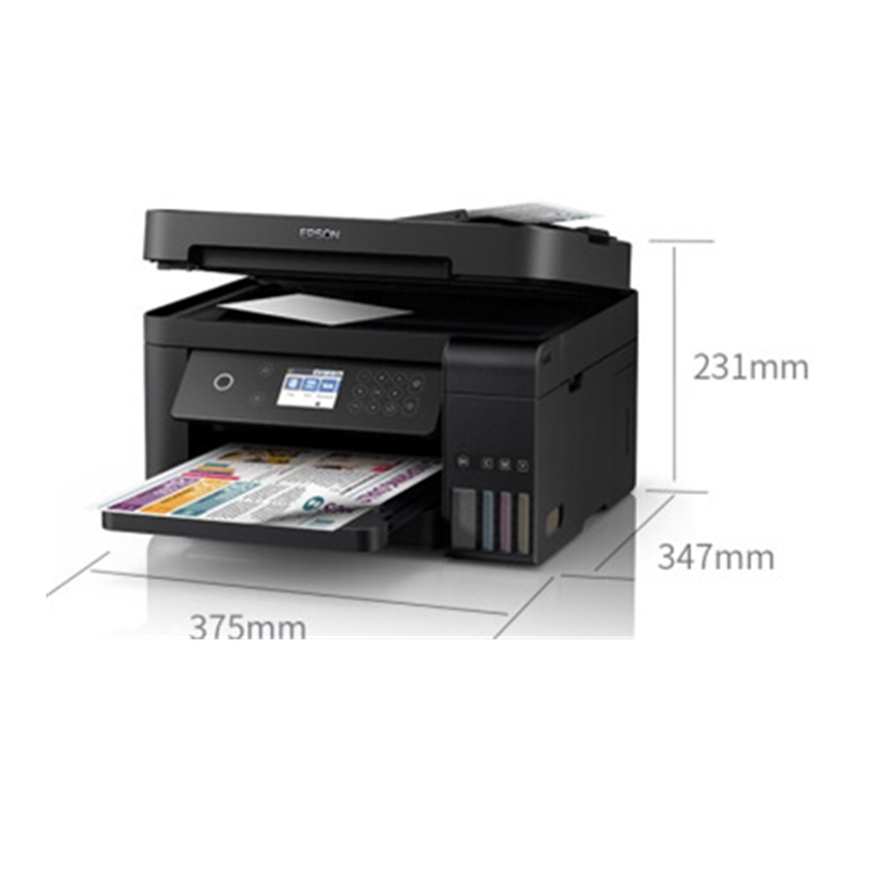 爱普生EPSON L6178无线彩色照片墨仓式喷墨连供家用办公多功能一体打印机双面网络自动输稿器