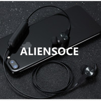 艾声 （ ALIENSOCE）苹果 华为 小米通用无线运动蓝牙耳机入耳式 线控防水 支持插卡功能正品后绕式蓝牙耳机 黑色