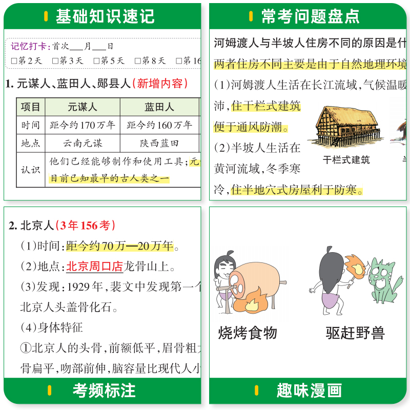 [热卖]史地生政·人教4本 七年级/初中一年级 [正版]2025初中学霸速记七年级全套语文数学英语地理生物历史道德与法治高清大图