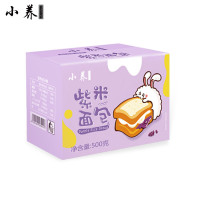 小养紫米夹心吐司面包500g*1箱 奶香鸡蛋糕软面包小点心零食品