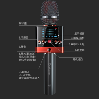 屁颠虫X51音响话筒一体麦克风全民K歌神器手机直播声卡无线蓝牙掌上ktv家用电视儿童手持扩音器全能唱歌 电视K歌+双麦