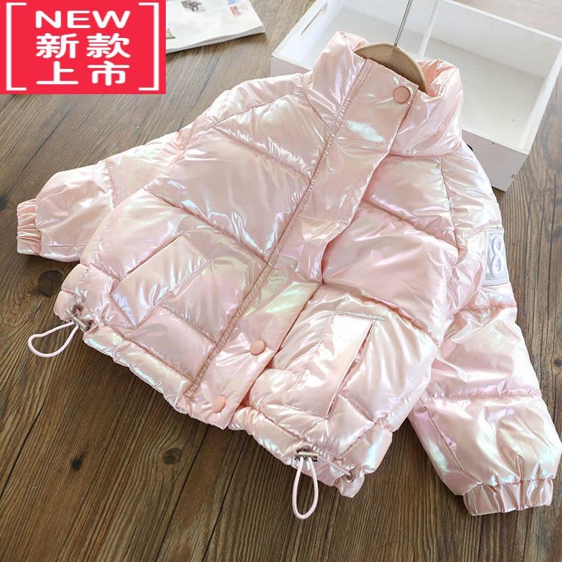 可莉允免水洗儿童秋冬羽绒棉服装女童加厚保暖外套百搭潮拉链款立领图片