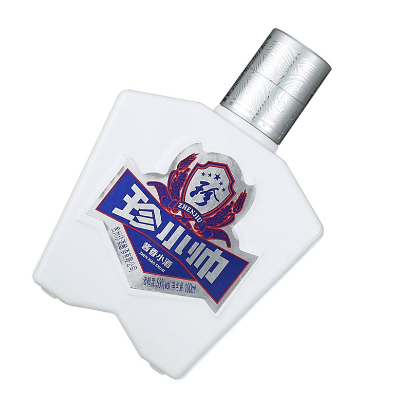 贵州珍酒 珍小帅(白瓶)53度100ml 瓶装酱香型白酒 高度白酒