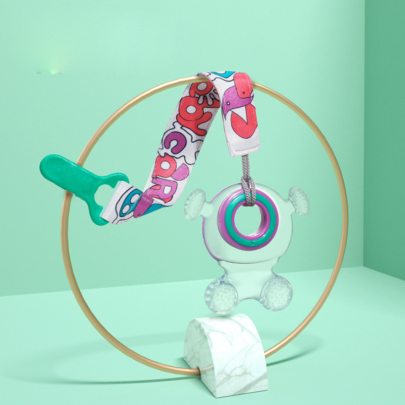 babycare婴儿牙胶 磨牙棒可水煮硅胶带收纳盒防吃手儿童咬咬胶 蜻蜓牙胶 1908