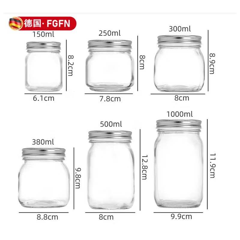 玻璃罐 150ML彩虹色 6个/件高清大图