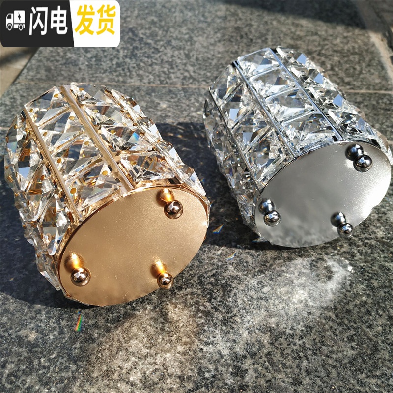 三维工匠欧式金色水晶化妆刷收纳筒刷子桶家居化妆品收纳盒眉笔梳子整理盒高清大图
