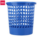 得力 圆形垃圾筒清洁桶垃圾桶 办公碎纸废纸篓圆形纸屑果壳箱 9556蓝色