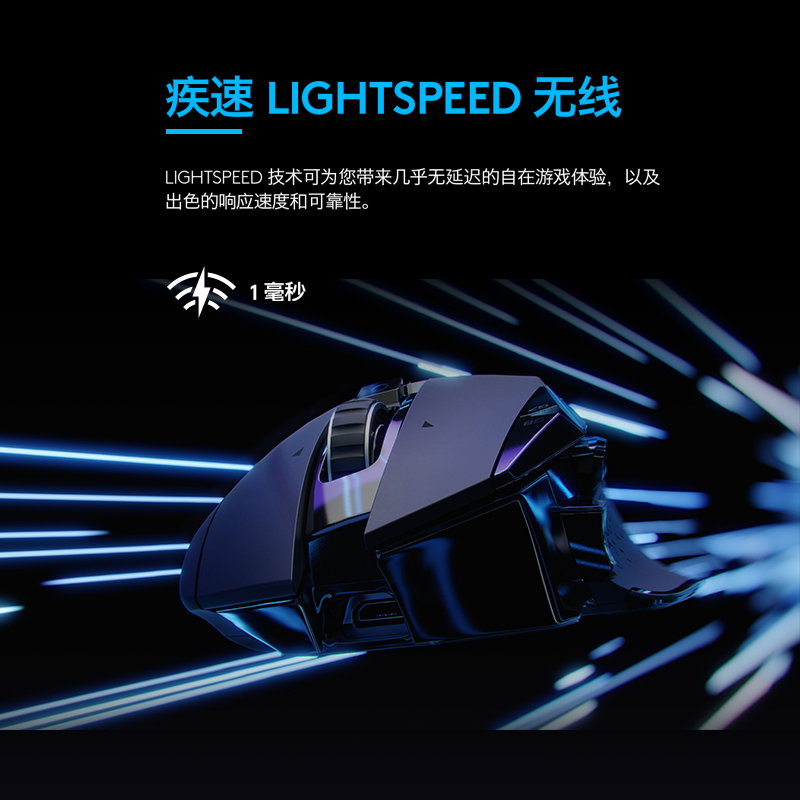 罗技(Logitech)G502LIGHTSPEED创世者无线游戏吃鸡电竞游戏专用电竞鼠标宏powerplay可充电式