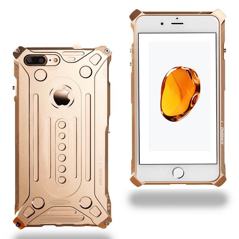 HIGE/iPhone7手机壳iPhone7plus保护套金属防摔保护套后盖 适用于苹果7plus手机壳 玫瑰金