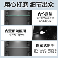 美的(Midea)家用冷藏保鲜展示柜客厅厨房立式玻璃办公室冷柜一级节能省电低音酒柜冰吧 95升 一级能效 LC-95GM
