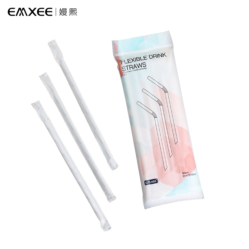 嫚熙(EMXEE)产妇一次性吸管耐热耐高温吸管简约孕妇吸管