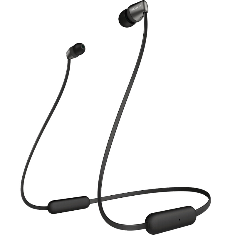 索尼(SONY)WI-C310 无线蓝牙入耳式立体声耳机 手机耳机 颈挂线控 黑色