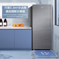 Haier海尔冷柜 立式冰柜 138升家用小型冷柜 黑金净化抗菌 无霜 1级能效 冻藏转换零下-24度深冷低温单温冰柜