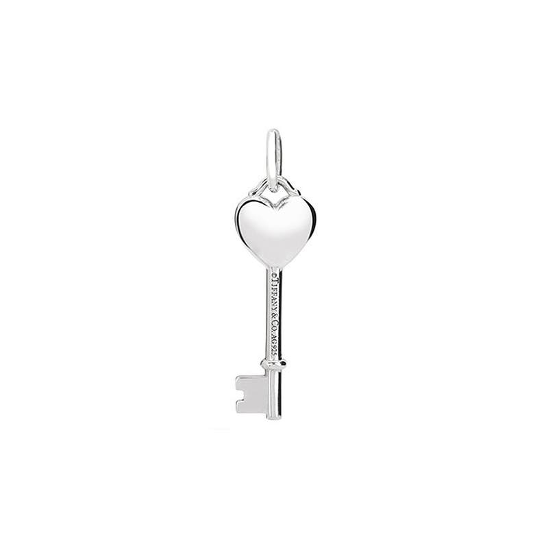 [直营]TIFFANY&CO.蒂芙尼 纯银 欧美风格 蓝色珐琅钥匙 女士纯银吊坠 送恋人