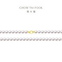 新款 周大福 珠宝首饰 至真系列 优雅复古18K金珍珠项链 T80185 七夕礼物