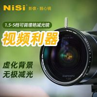 耐司(NiSi)圆形可调节增艳减光镜ND1.5-5 58mm ND镜 中灰密度镜 微单单反相机风光摄影滤镜套装
